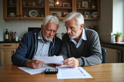 Couple belge mature examinant des papiers officiels